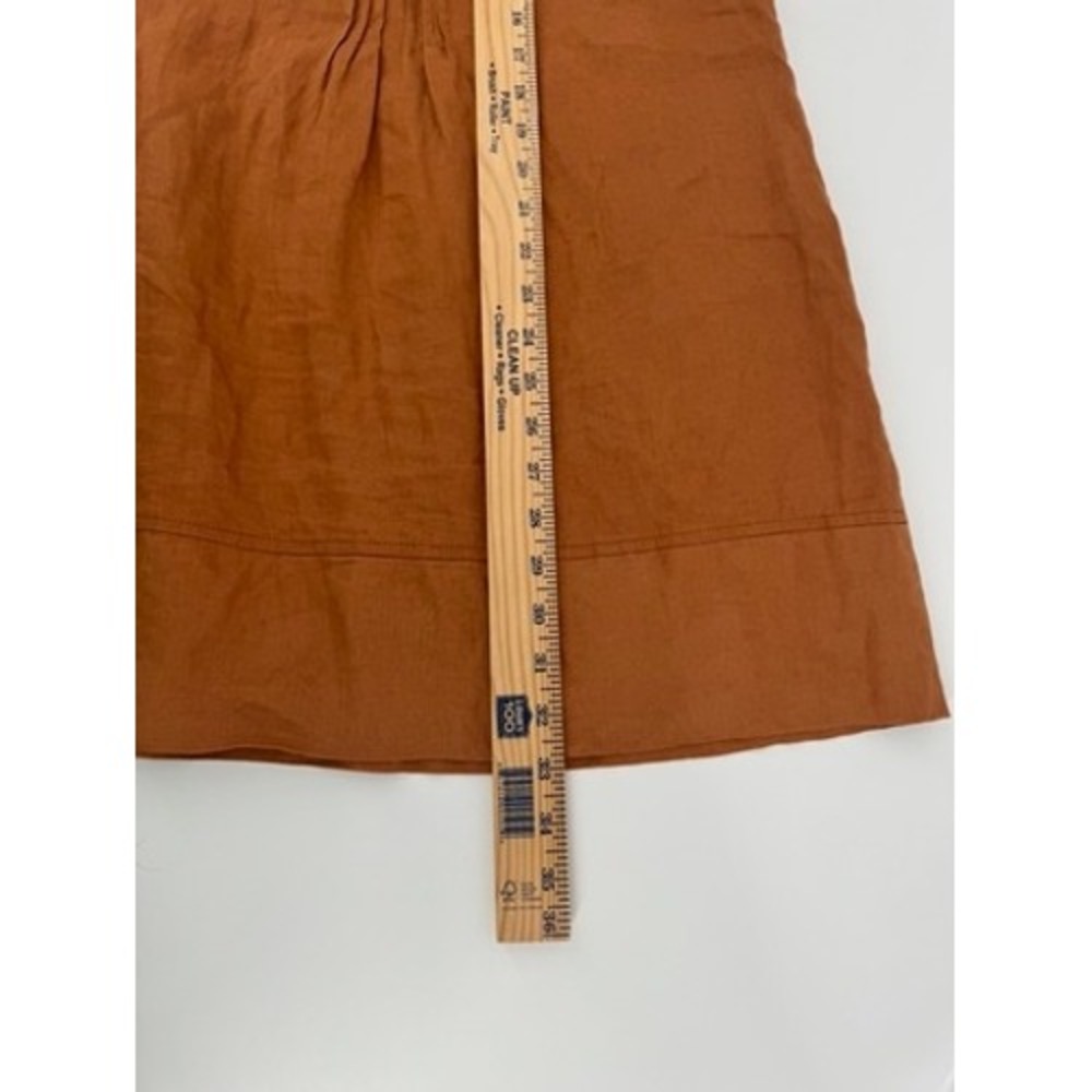 Quince European Linen Sleeveless Swing Dress Womens Small Terracotta Pintuck - Picture 10 of 12